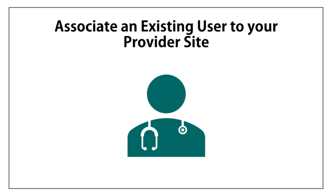 Associate and Existing User to your Provider Site